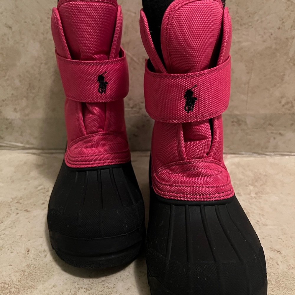 Polo by Ralph Lauren Kids' Vibrant Pink and Black Boots